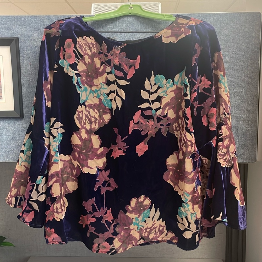 Velvet burnout blouse
